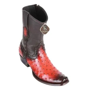 King Exotic Boots #479B0357 Men's Dubai Boot | Men's Ostrich Boots  Color Faded Cognac