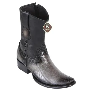 King Exotic Boots #479B0538 Men's Dubai Boot | Men's Ostrich Leg Boots  Color Faded Gray