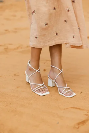 Leona Heels in White - FINAL SALE