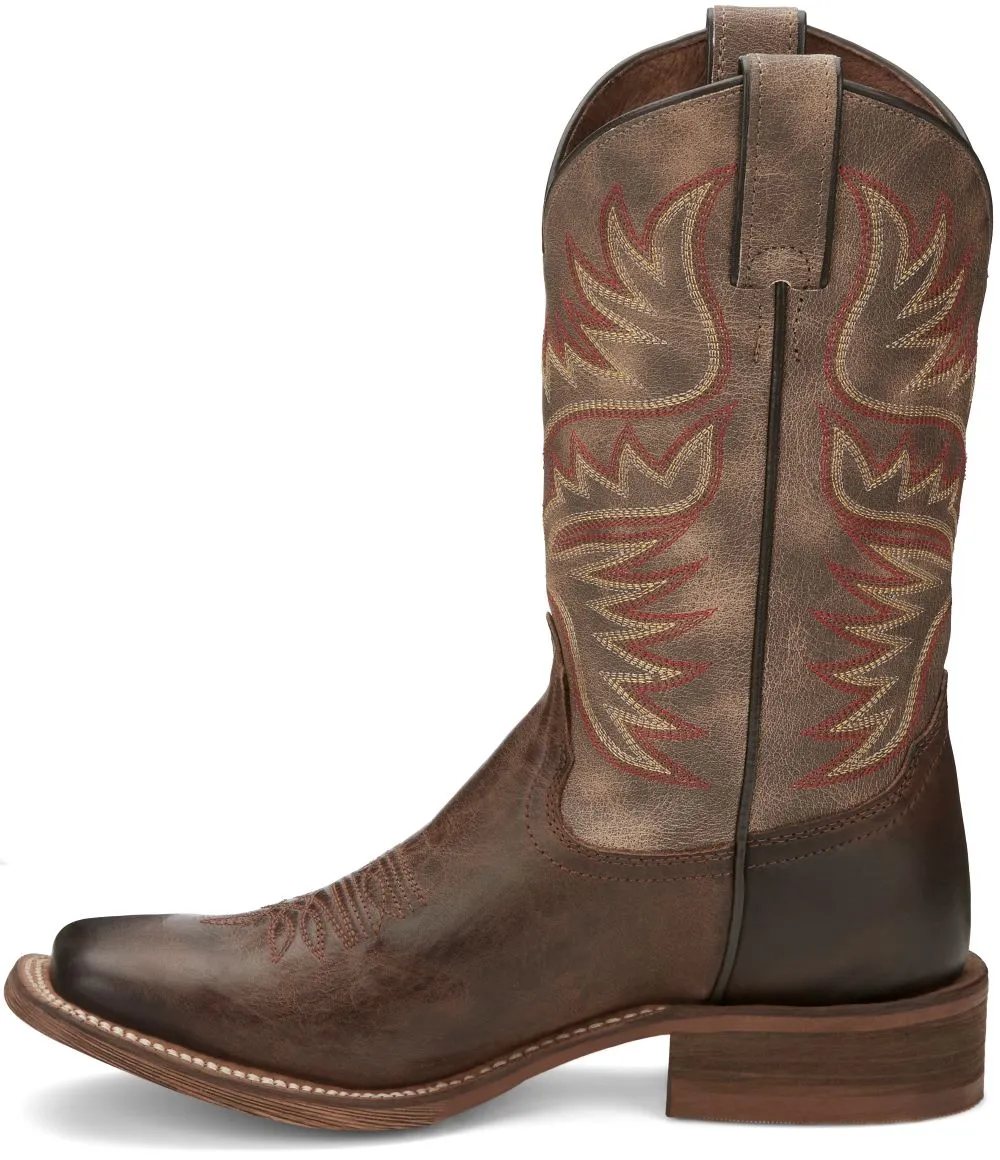 'Nocona' Women's 11" Sierra Western Square Toe - Antiqued Brown