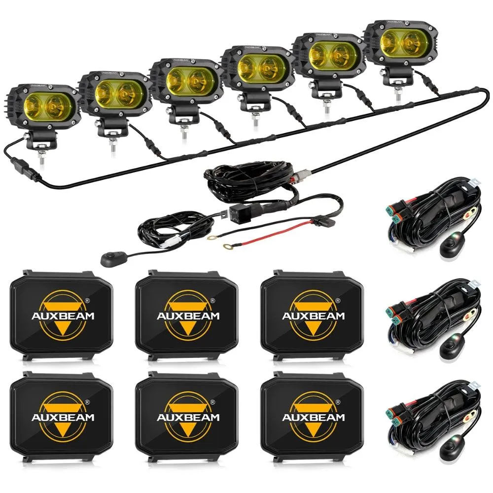 R4 Series | 4 Inch 60W LED Pods Light Flood Beam Amber Light