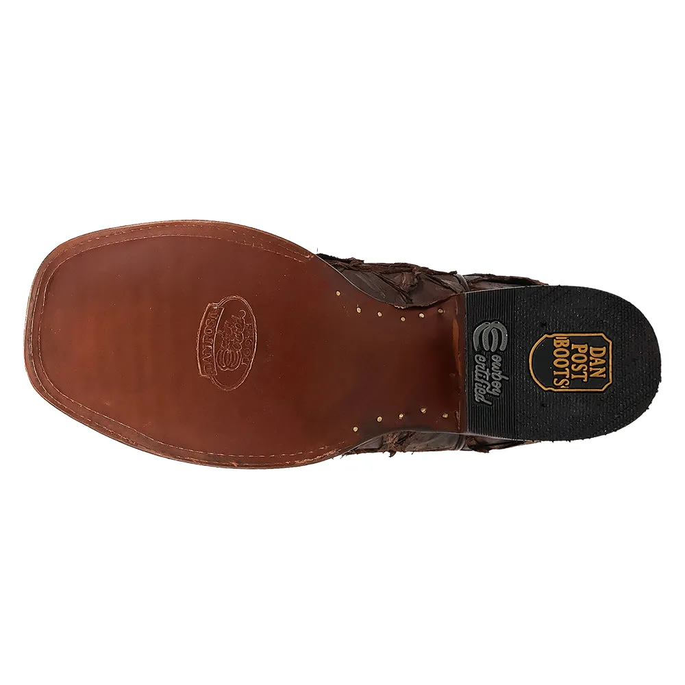 Raymond Pirarucu Embroidered Square Toe Cowboy Boots
