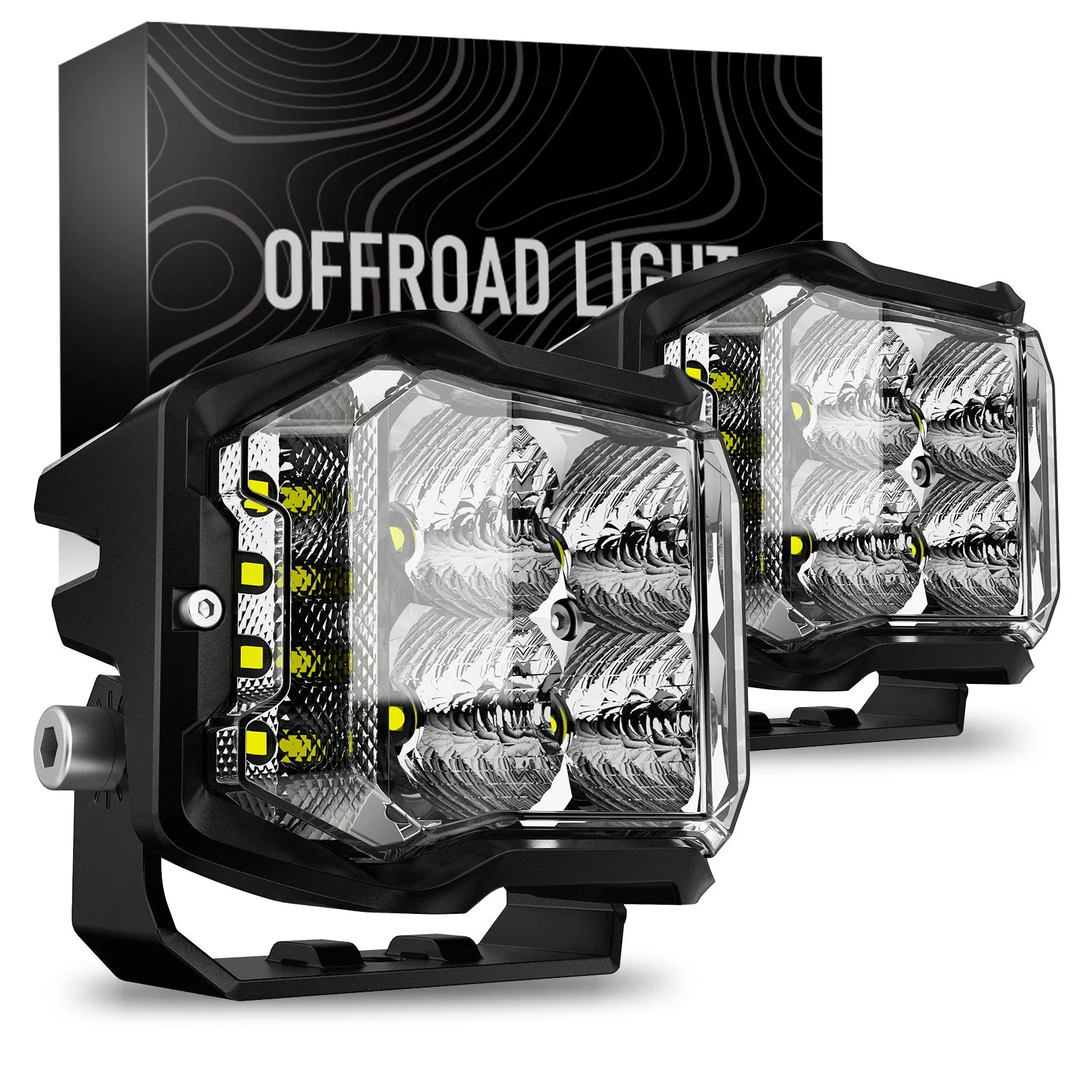 Rock Series | 4-inch LED Pod Driving Lights with Side Lights