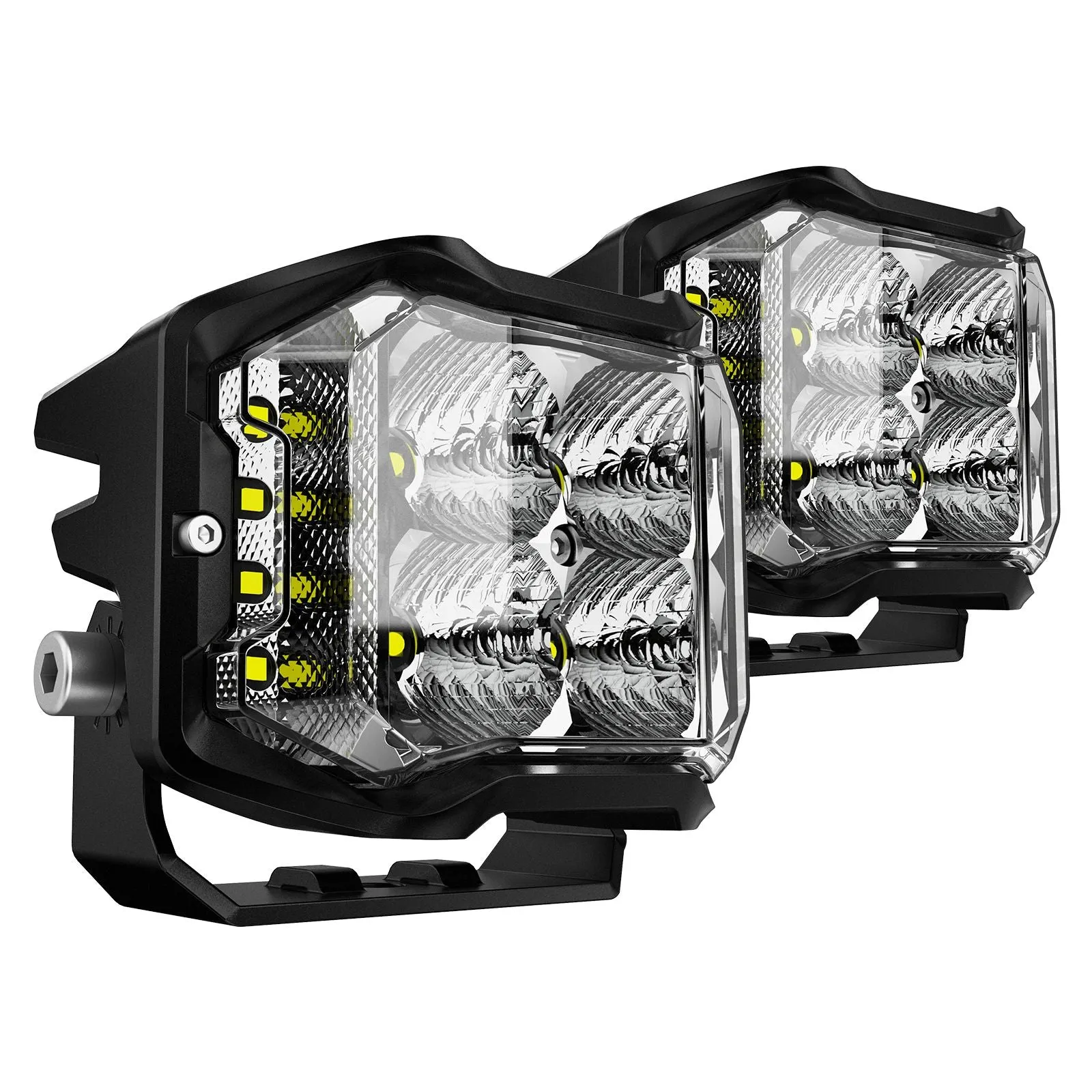 Rock Series | 4-inch LED Pod Driving Lights with Side Lights