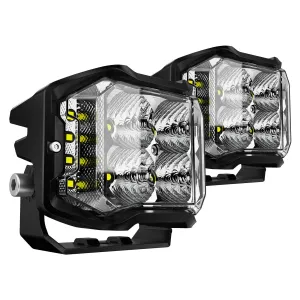 Rock Series | 4-inch LED Pod Driving Lights with Side Lights
