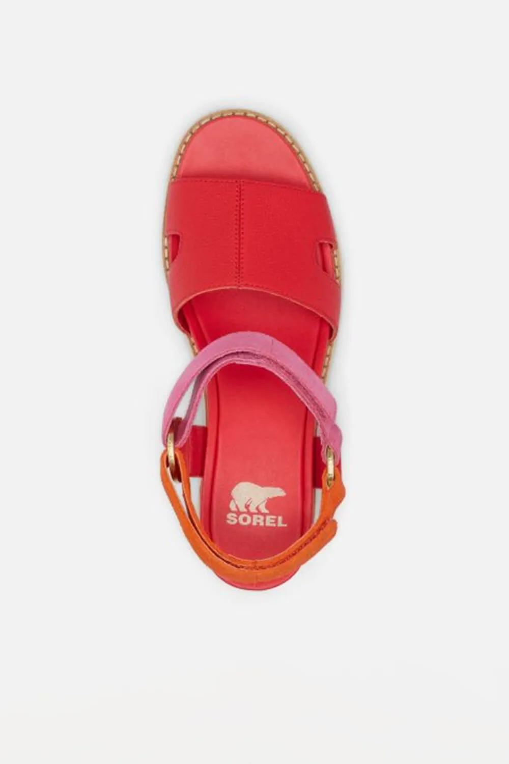 Sorel Joanie IV Strap Wedges for Women in Multi Red | 2069781-617