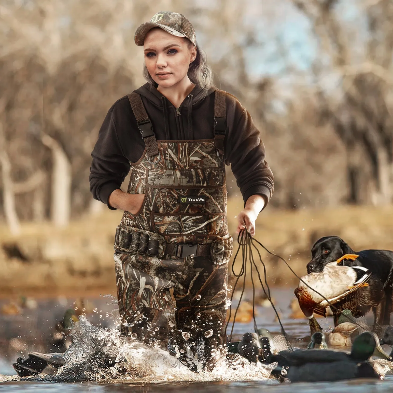TideWe®Chest Neoprene Waders for Women Waterfowl Duck Waders