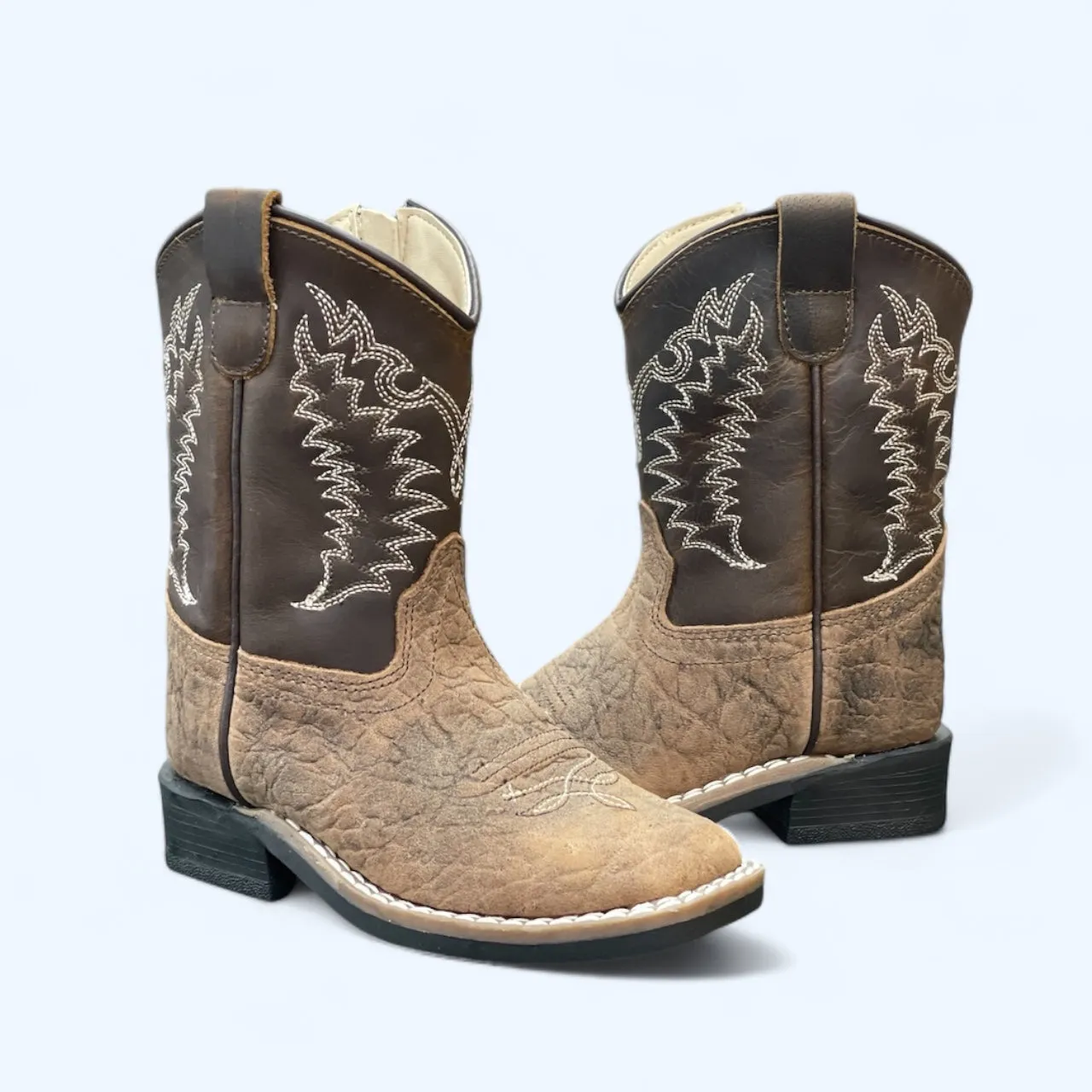 Toddler’s Old West Chocolate Brown Square Toe Boot BSI1981