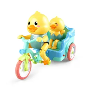 Tricycle riding Duck Battery Toy for Small Children - Multicolor