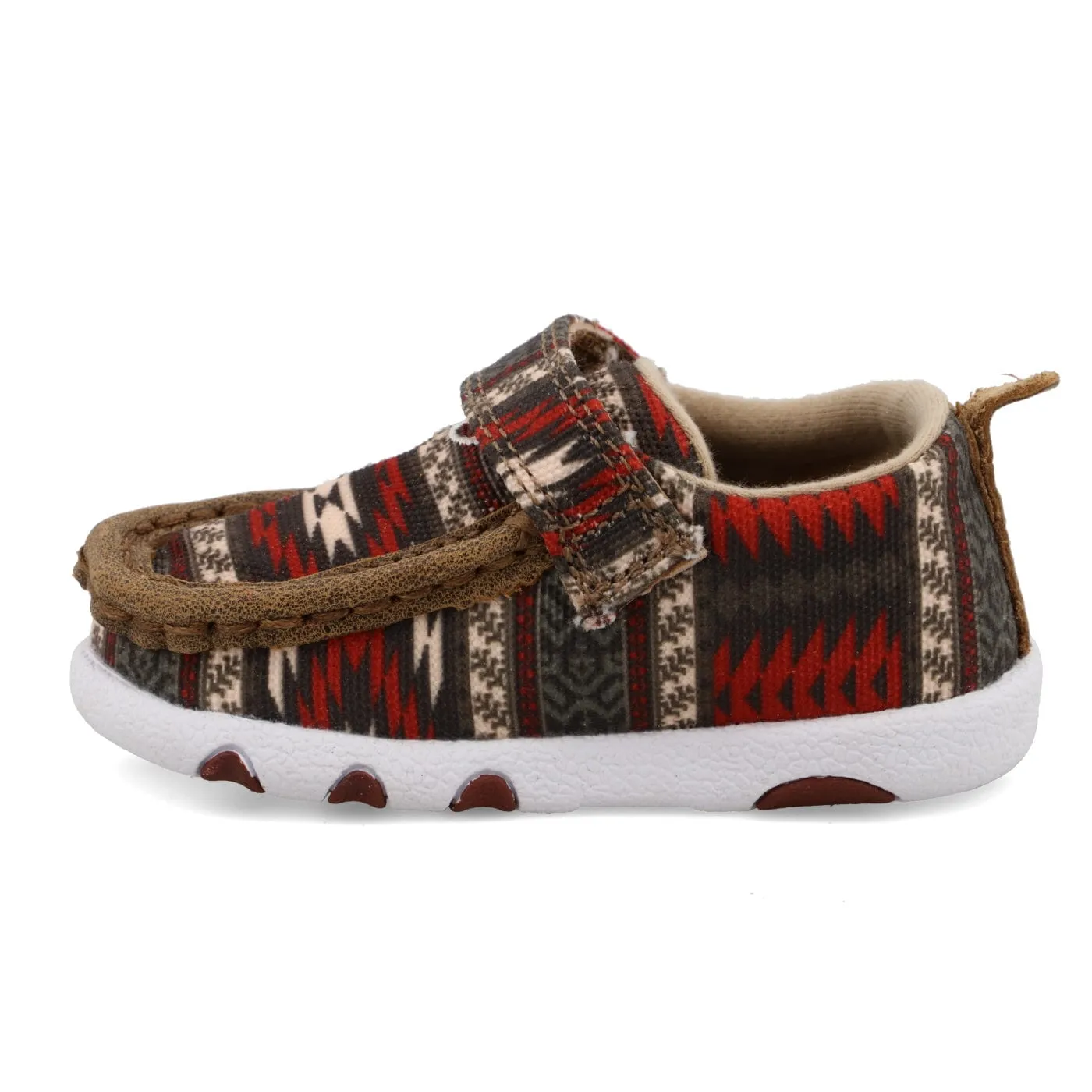 Twisted X Infants Red Aztec Hooey Driving Moc Shoe IHYC001