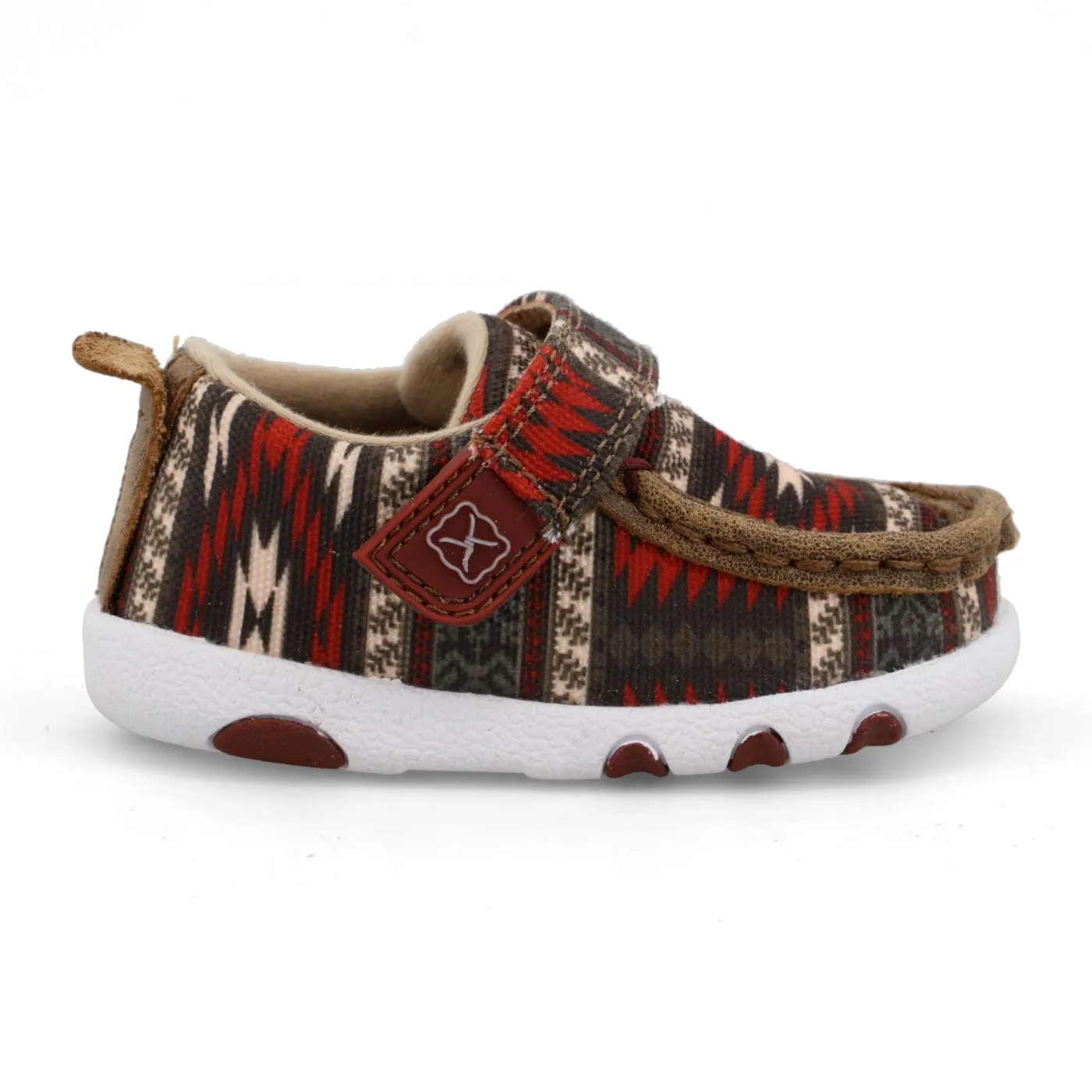 Twisted X Infants Red Aztec Hooey Driving Moc Shoe IHYC001
