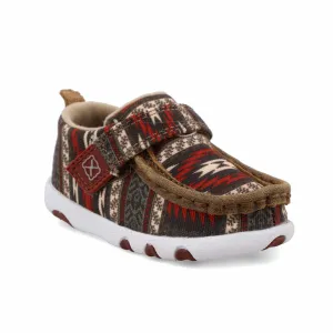 Twisted X Infants Red Aztec Hooey Driving Moc Shoe IHYC001