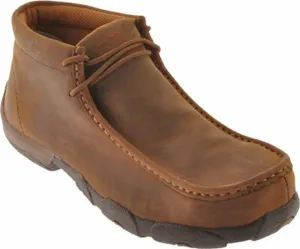 Twisted X Women's Distressed Saddle Leather Steel Toe Driving Mocs WDMST01