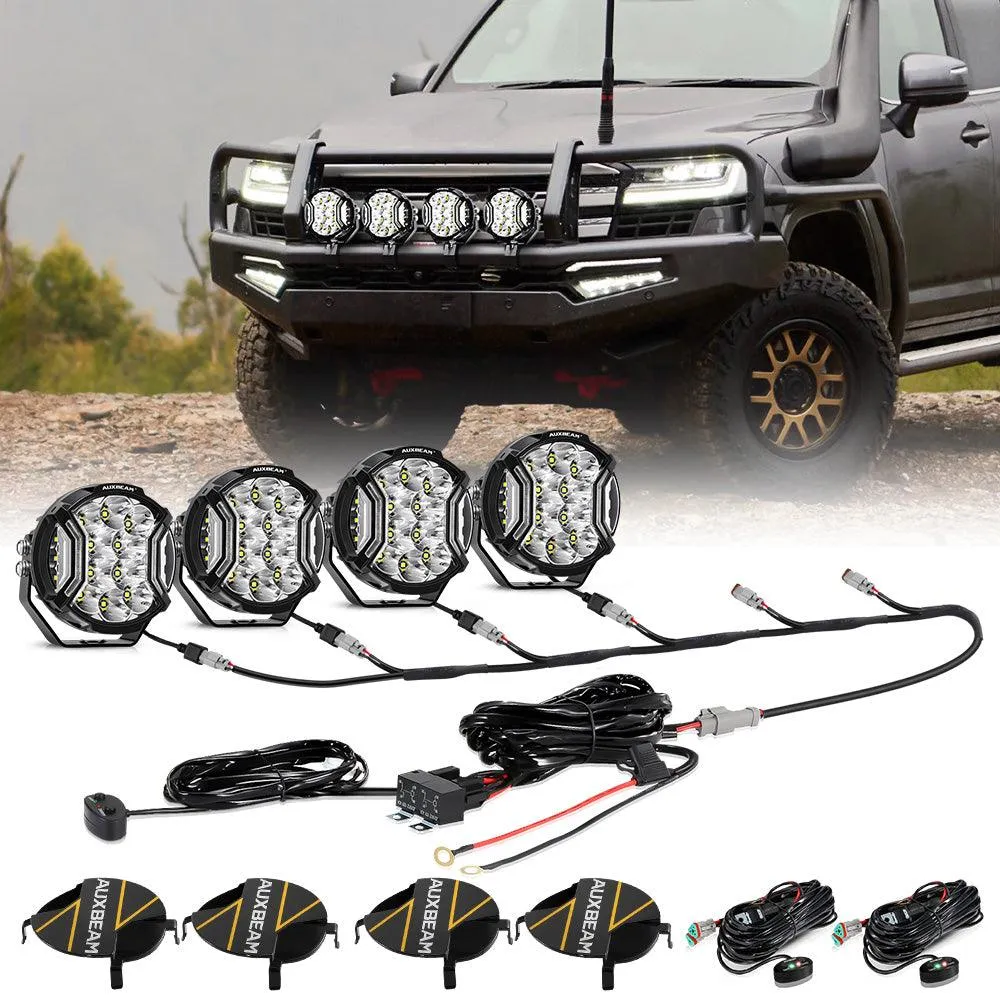 V-ULTRA Series | 5 Inch 172W LED Side Shooter Amber/White Pod Lights with Amber DRL