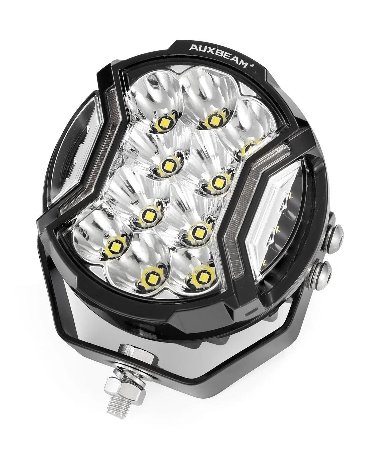 V-ULTRA Series | 5 Inch 172W LED Side Shooter Amber/White Pod Lights with Amber DRL