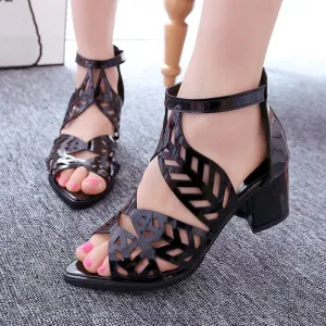 Vintage Summer Women Shoes Sandals Platform Wedge High Heels Bohemian Shoes