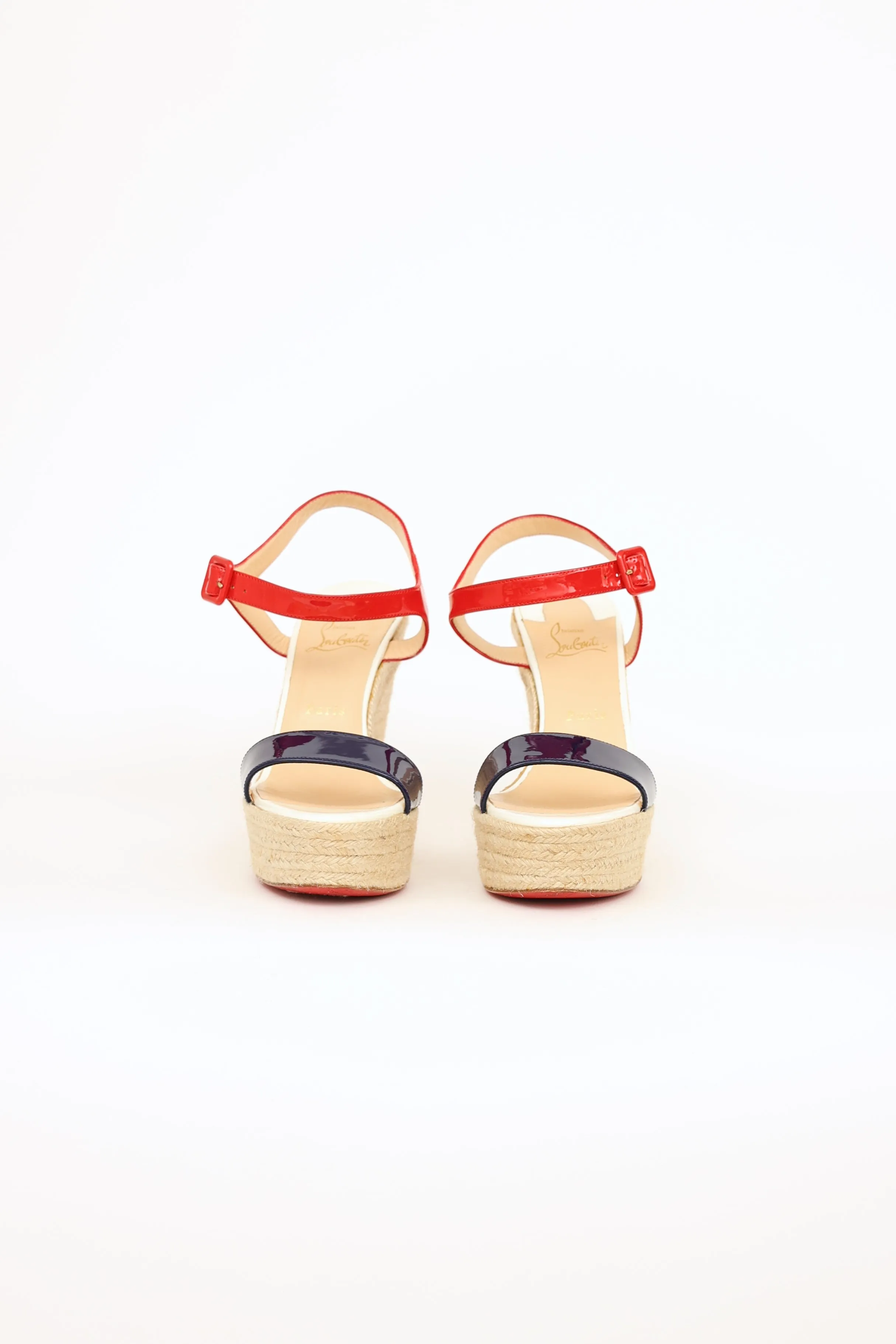 White, Navy & Red Spachica Wedge
