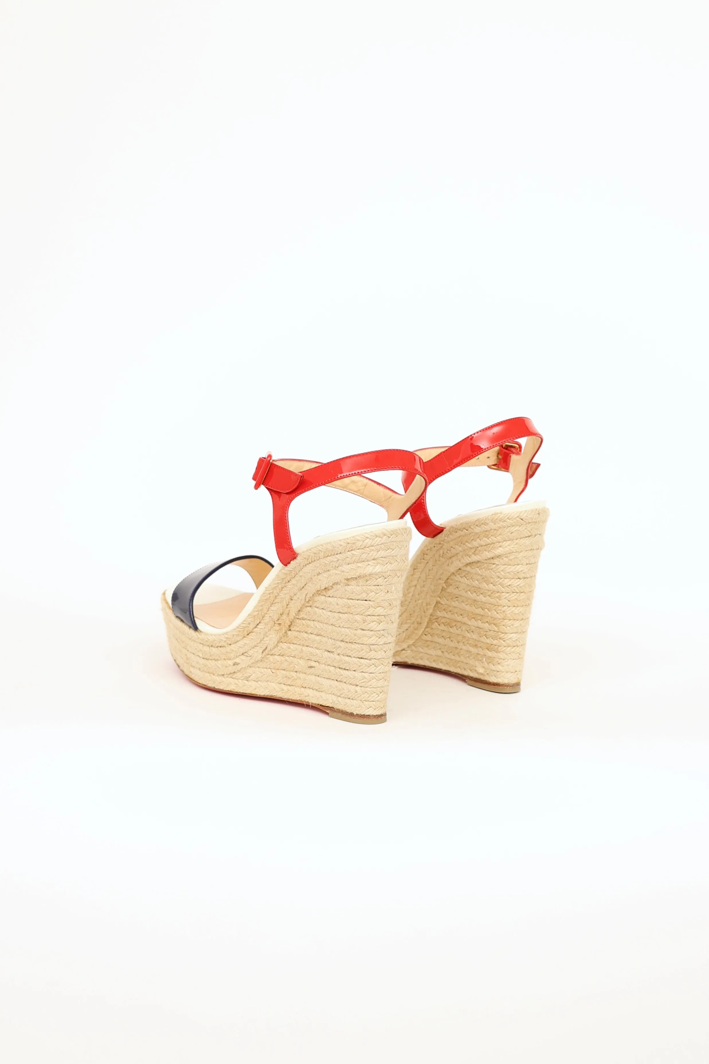 White, Navy & Red Spachica Wedge