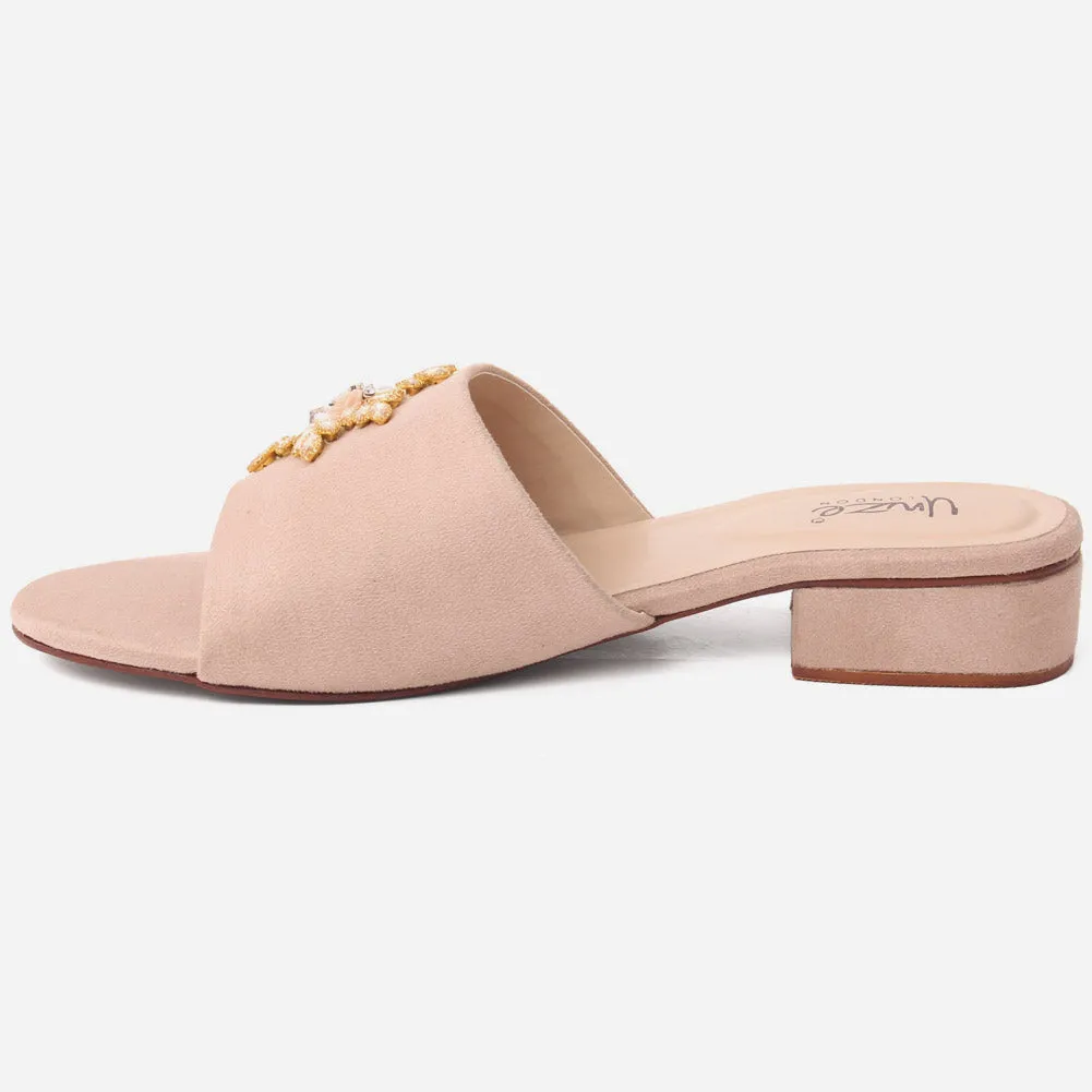 Women "ATURA" Slip On Diamante Slippers