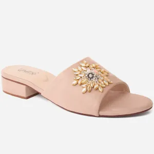 Women "ATURA" Slip On Diamante Slippers