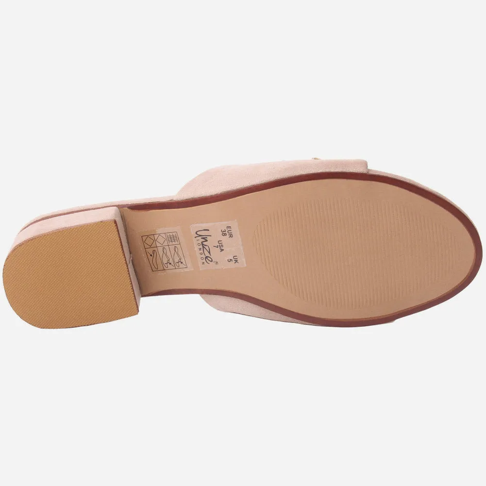 Women "ATURA" Slip On Diamante Slippers