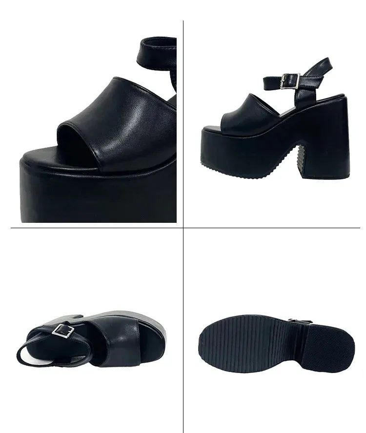 Women's Dress Shoes - Rome Style Sandals - Chunky High Heels - TSS411