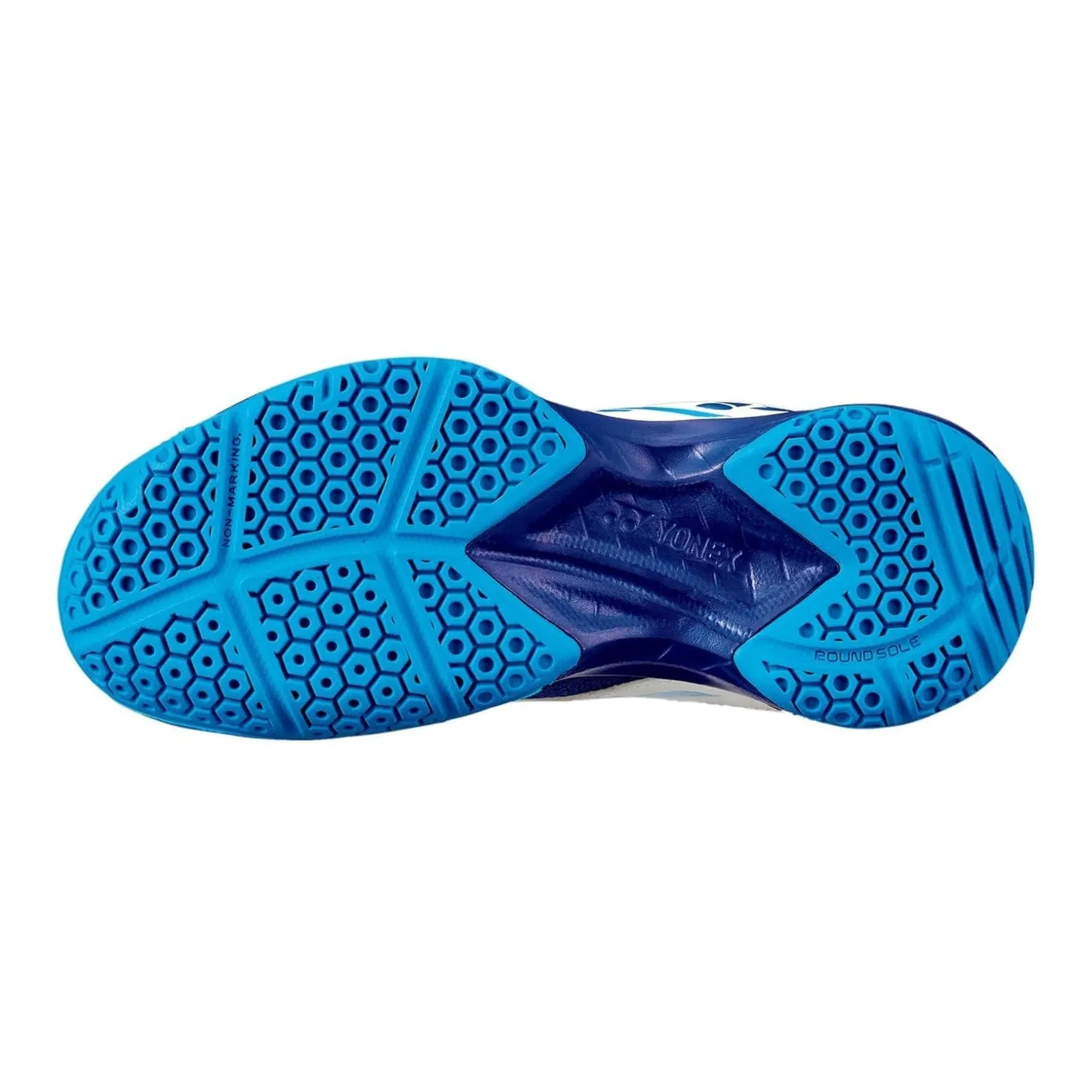 Yonex Unisex-Child Power Cushion 39 Junior Badminton Shoe, White/Blue