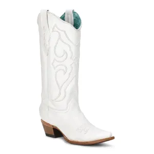 Z5046-M Corral white western cowgirl leather wedding boots for women